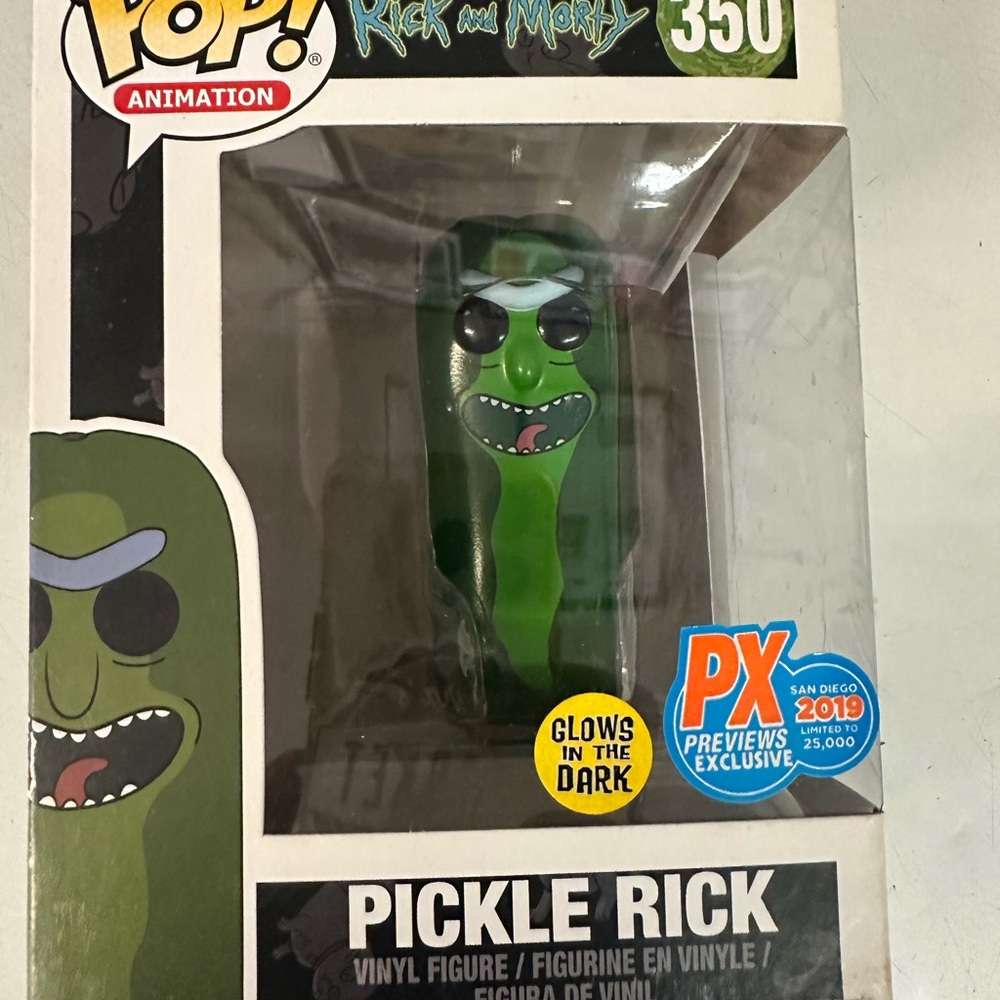 Funko Pop! Animation Pickle Rick Glow-in-the-Dark Figure - Green